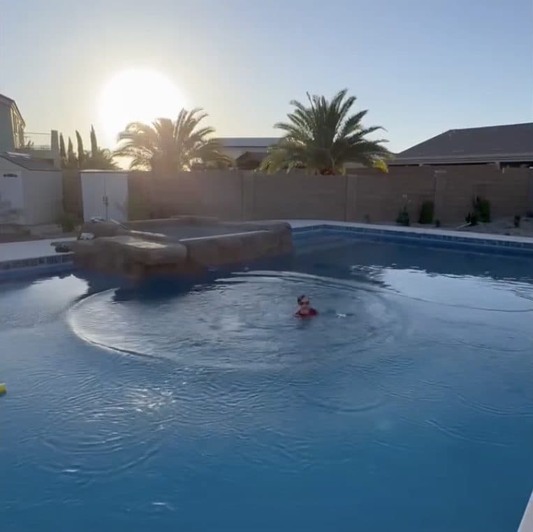 Carina Jones's post with photos of their finished pool