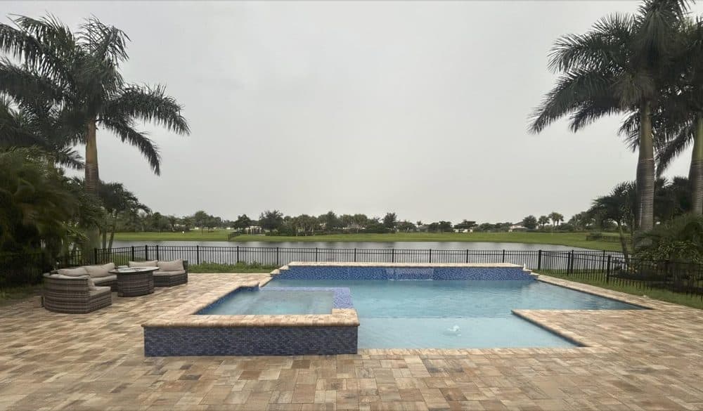 Karyn Bonder's post with photos of their finished pool