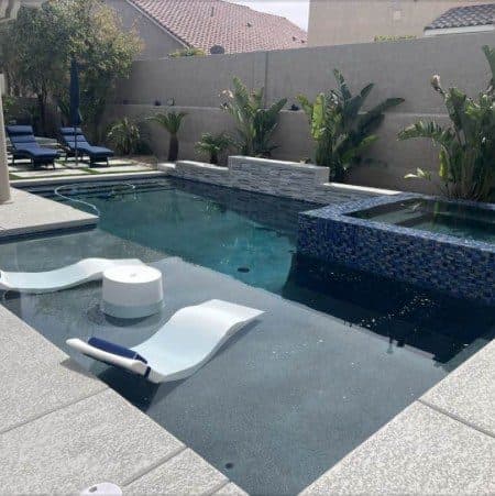 Mannie Makhathini's post with photos of their finished pool